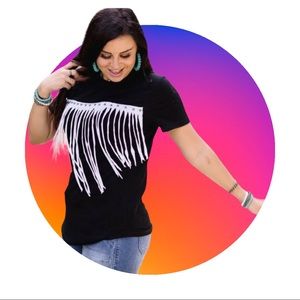 CRAZY TRAIN Western Fringe Teeshirt